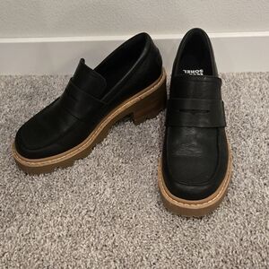 Sorel Black and Brown Women's Loafers